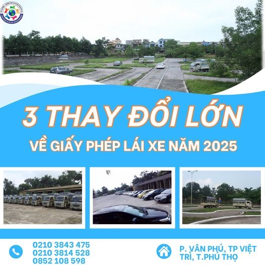 3 THAY ĐỔI LỚN VỀ GIẤY PHÉP LÁI XE NĂM 2025